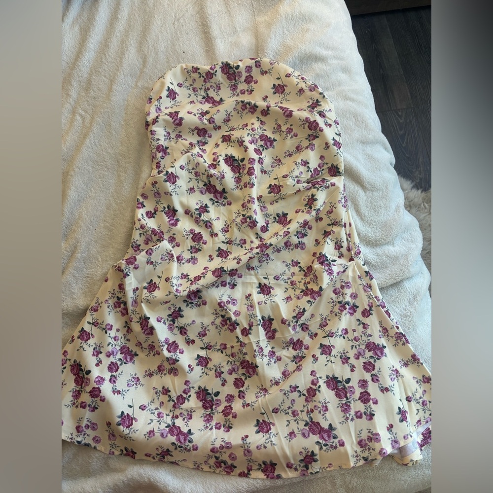 Floral Strapless Dress